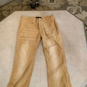 Abercrombie & Fitch Women's Corduroy Flare Pants in Tan-Vintage